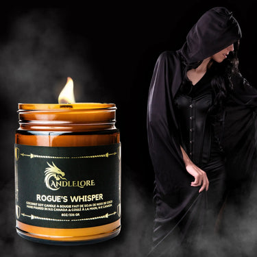 A Rogue with a candle beside her